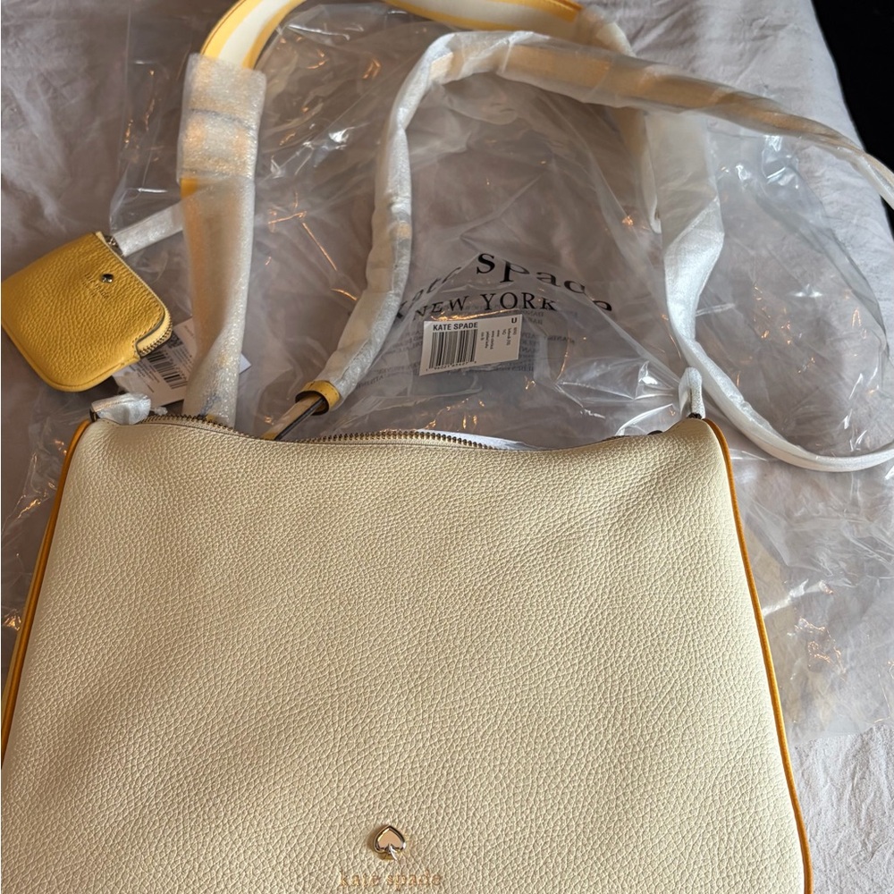 Kate Spade buttermilk Shoulder Bag Emma colorblock peddled leather